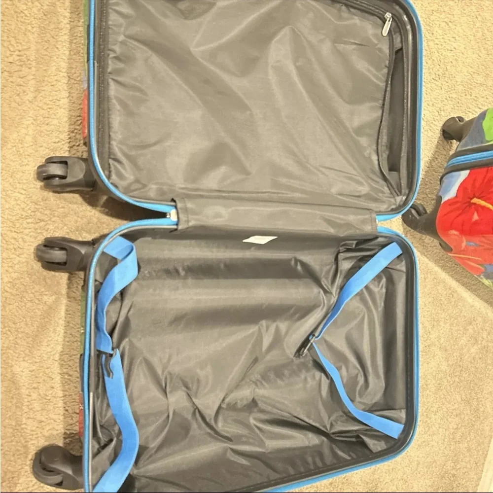 Disney Lilo STITCH Hardside Luggage Suitcase Spinner Hawaiian Luau 20” & 24”